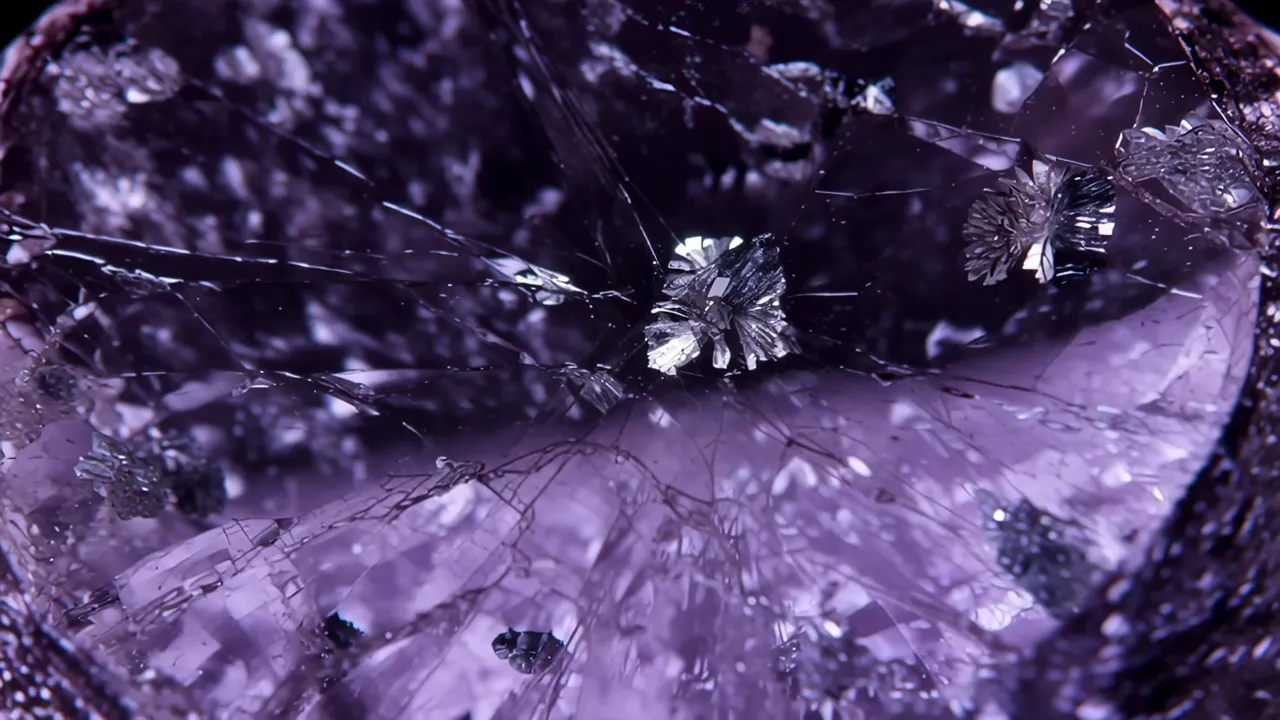 Close-up of Alexandrite Crystal with Unique Twinning Patterns