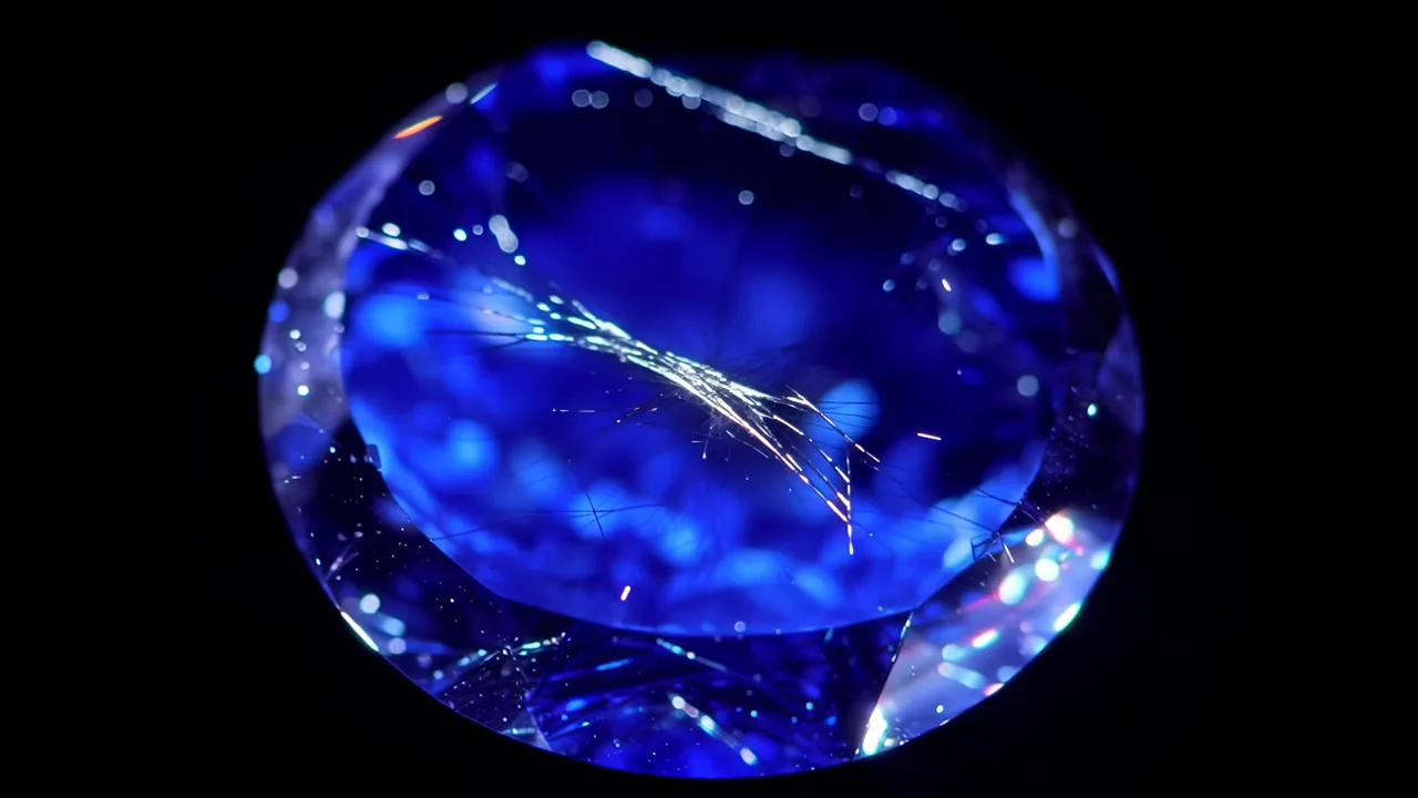 Close-up of Fine Needle-Like Rutile Silk Inclusions