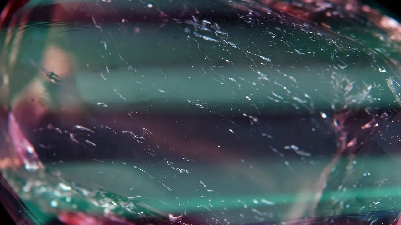 Close-Up of Pink Tourmaline Mineral with Rich Rose Color