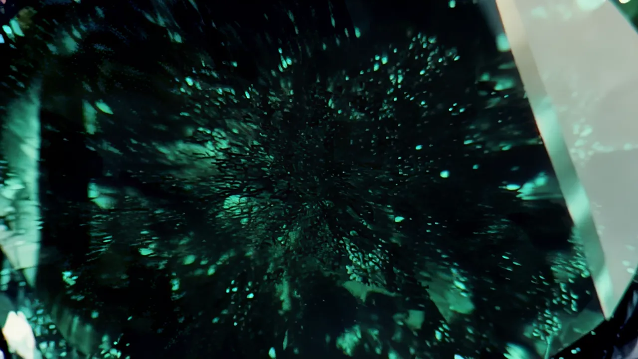 Close-Up of Rich Green Emerald with Unique Inclusions