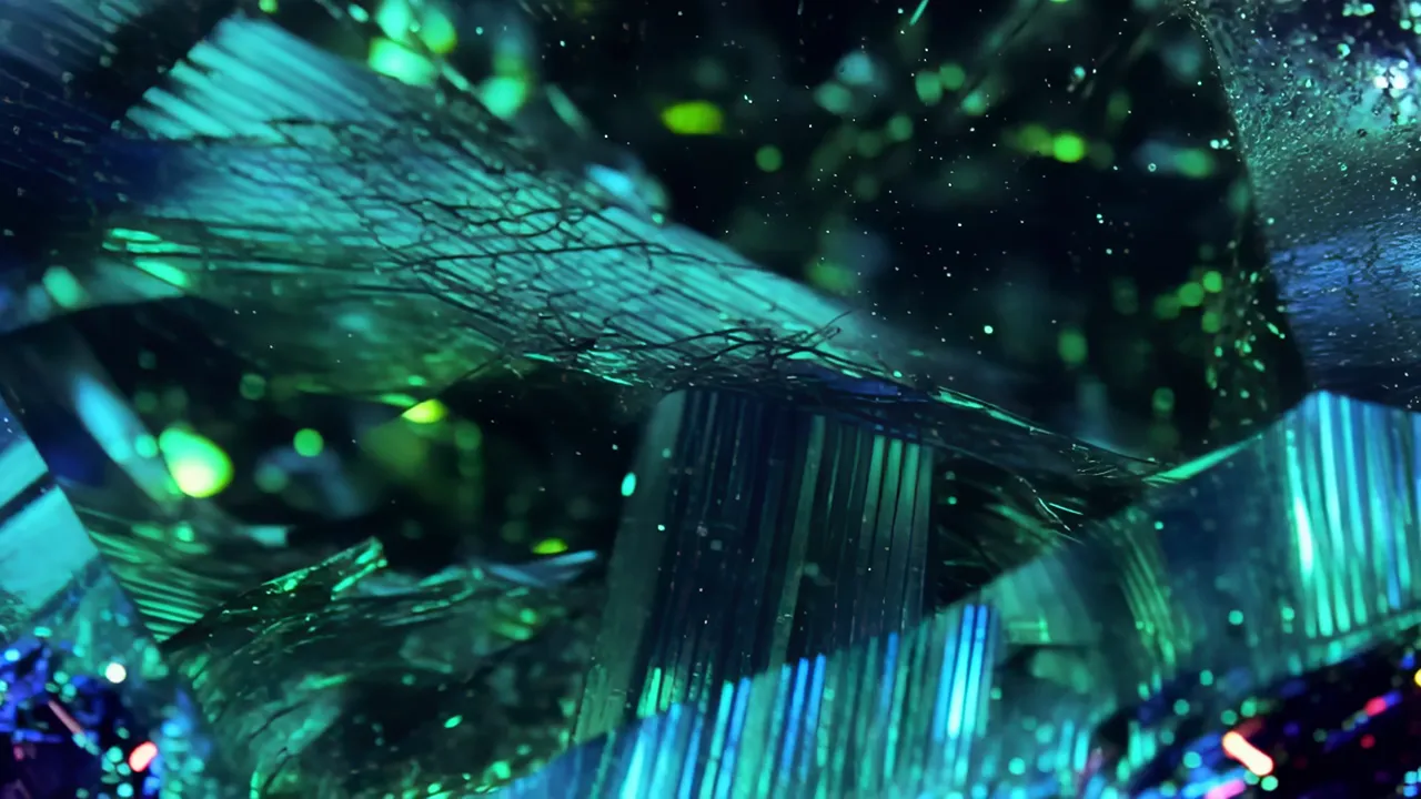 Close-Up of Rich Green Emerald with Unique Inclusions