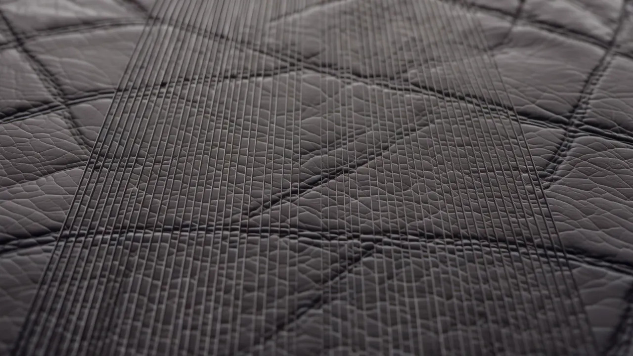 Close-up of Textured Surface with Fine Parallel Lines