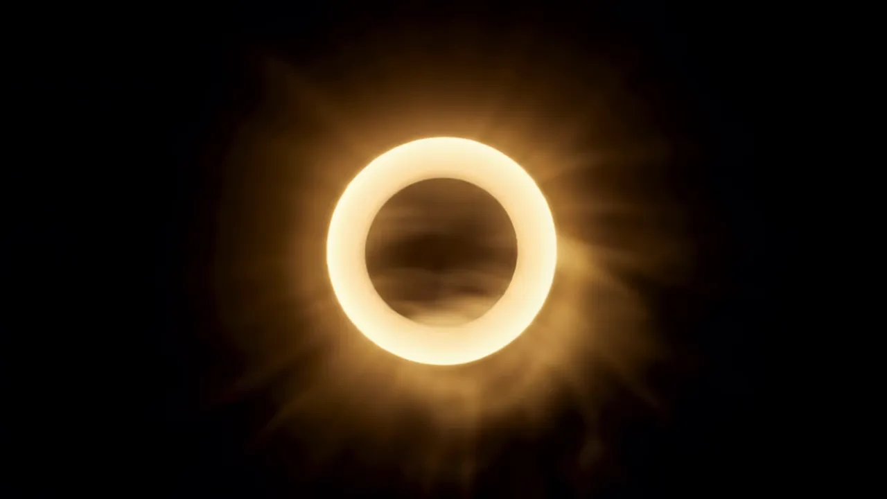 Close-up Shockwave Ring with Glowing Edge