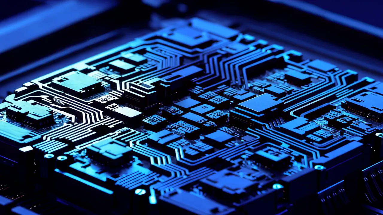 Close-Up View of Dense Transistor Arrays on a Chip
