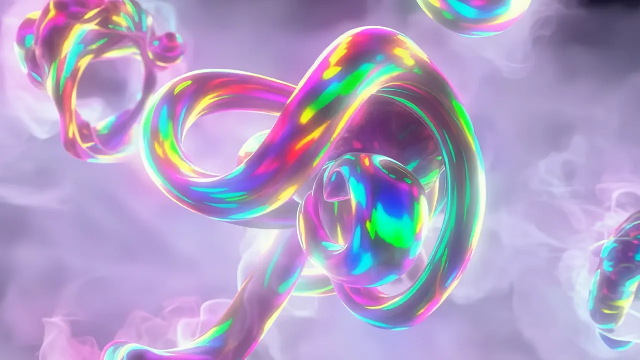 Colorful Abstract Fluid Forms with Soft Edges