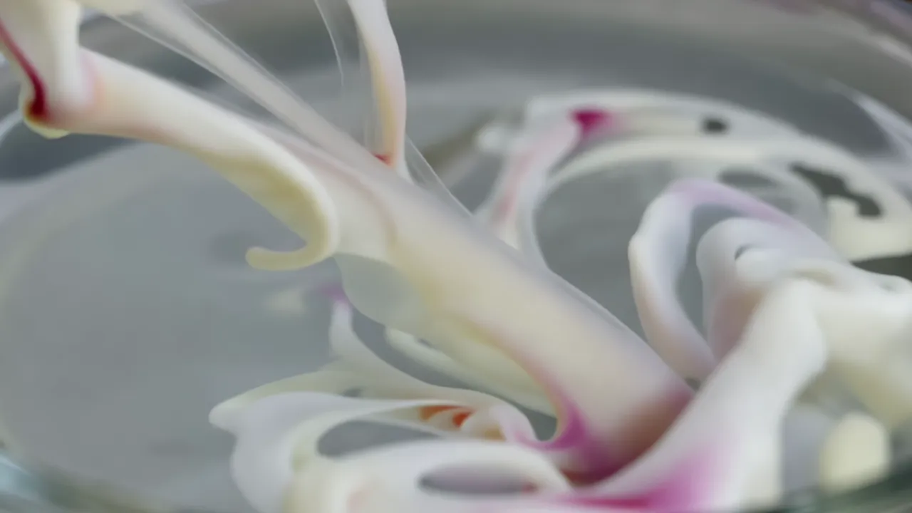 Colorful Dye Diffusing in Water with Soft Gradient Effect