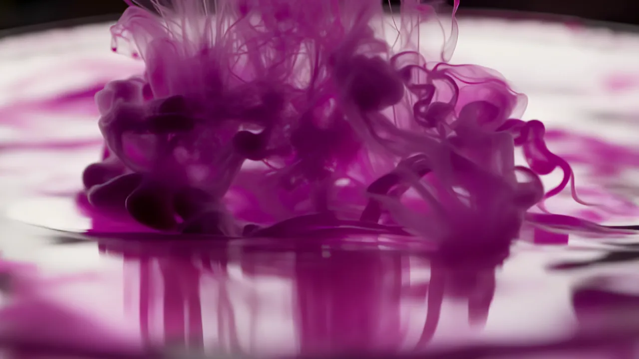Colorful Dye Diffusing in Water with Soft Gradient Effects