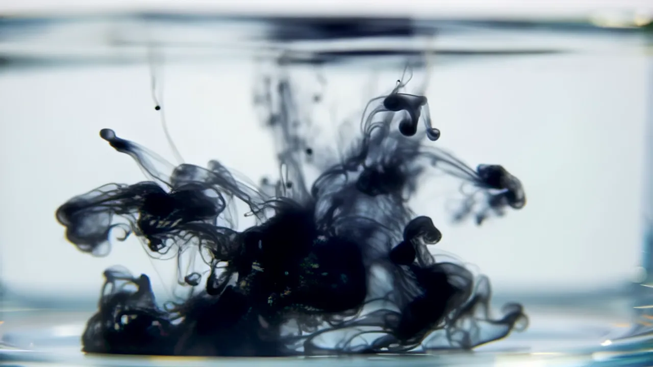 Colorful Ink Drops Merging in Water