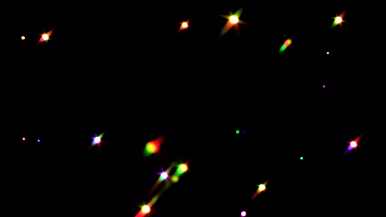 Colorful Light Patterns on a Black Background
