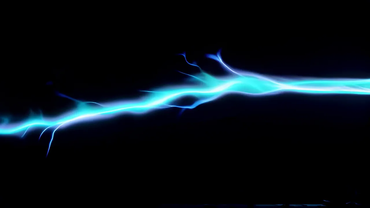 Continuous Plasma Arc Moving Across Frame