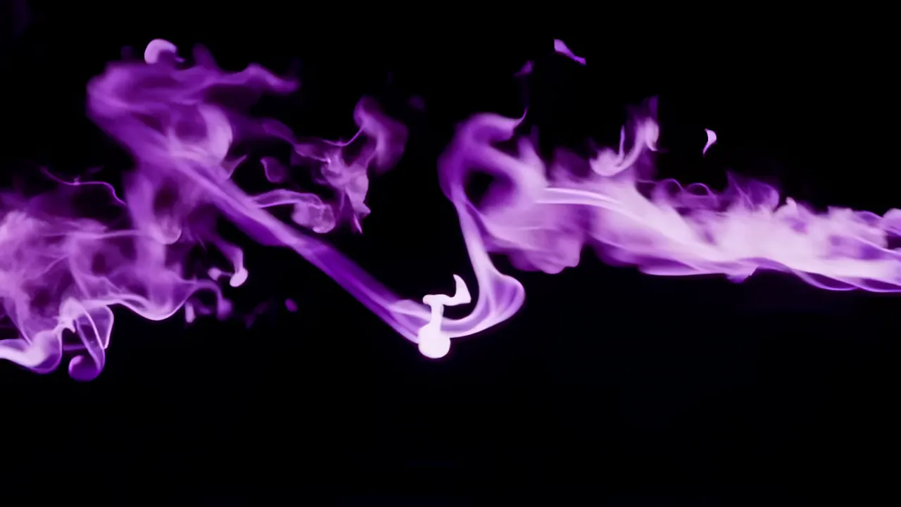 Curled Fire Tendrils Extending Across the Frame
