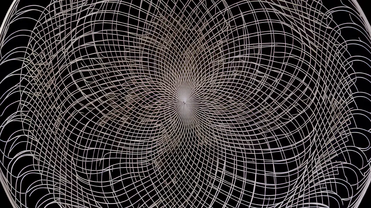 Curved Line Pattern on Black Background