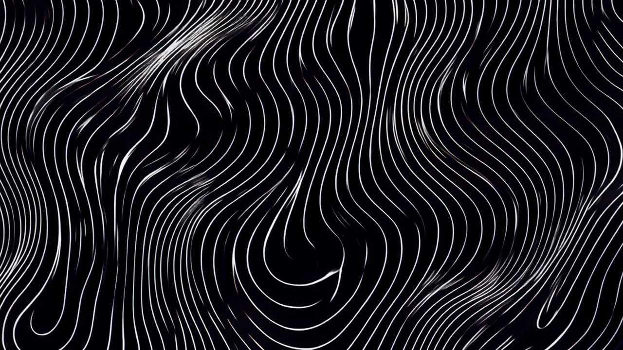 Curved Line Pattern on Black Background