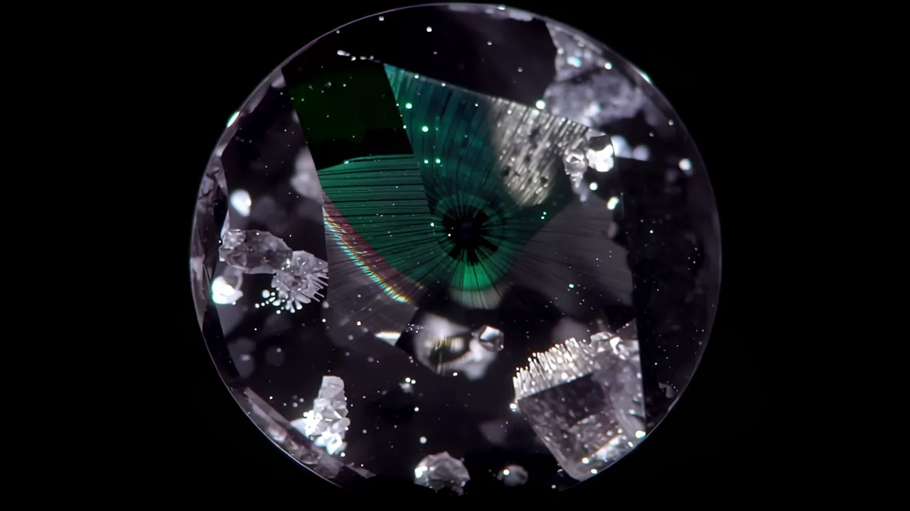 Darkfield Microscopy of Alexandrite with Twinning Planes
