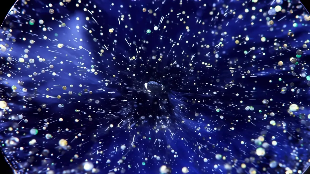 Deep Blue Sapphire Background with Glittering Particles