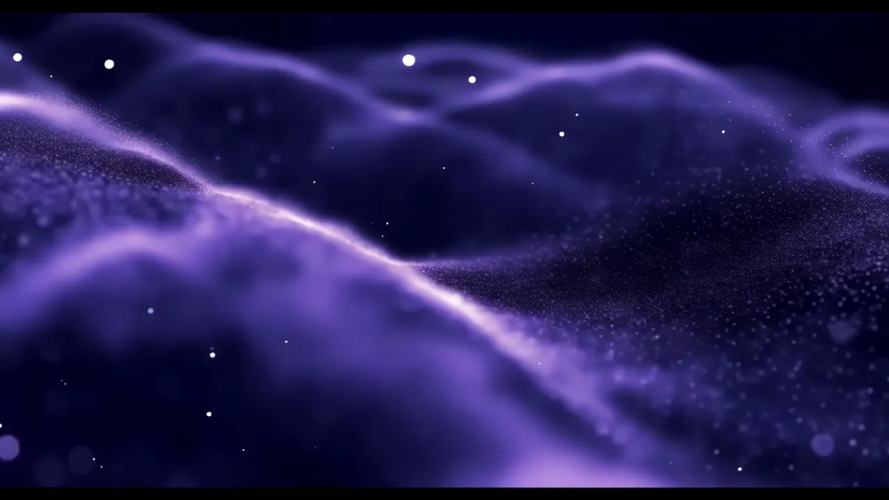 Deep Indigo Abstract Wave-Like Shimmering Dust Background