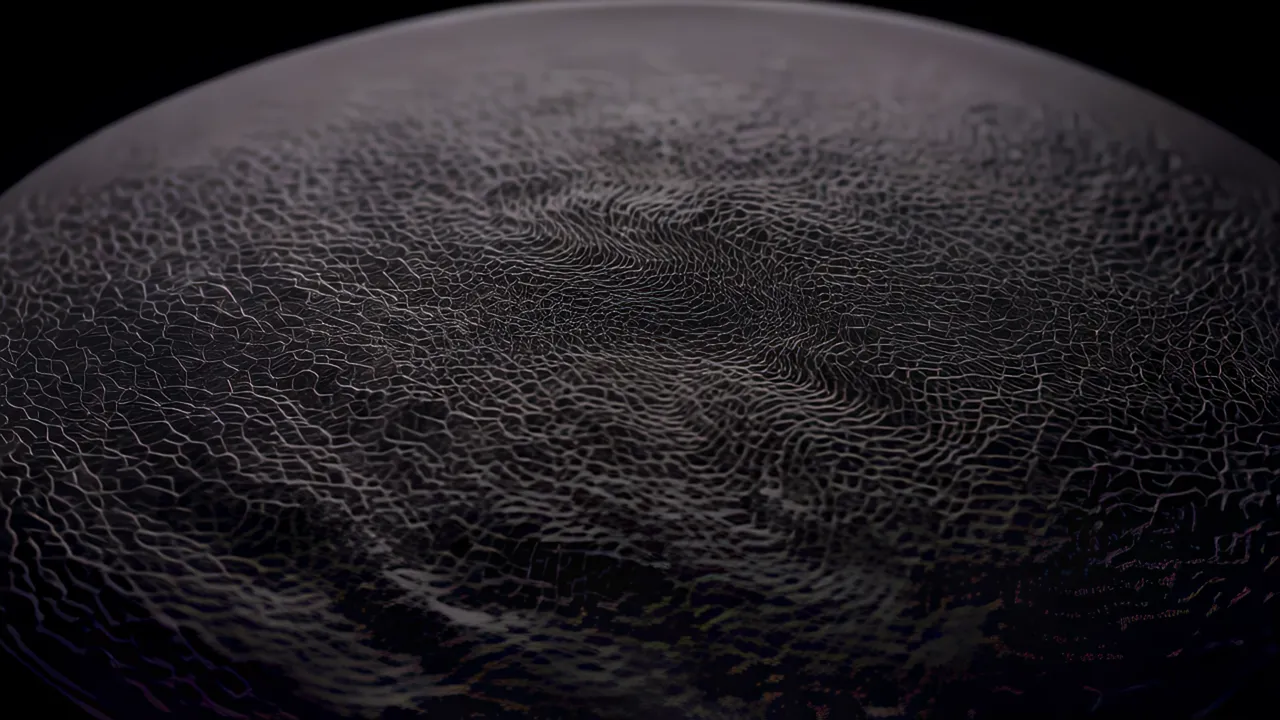 Dense Fluid Contours Suggesting Unseen Topography