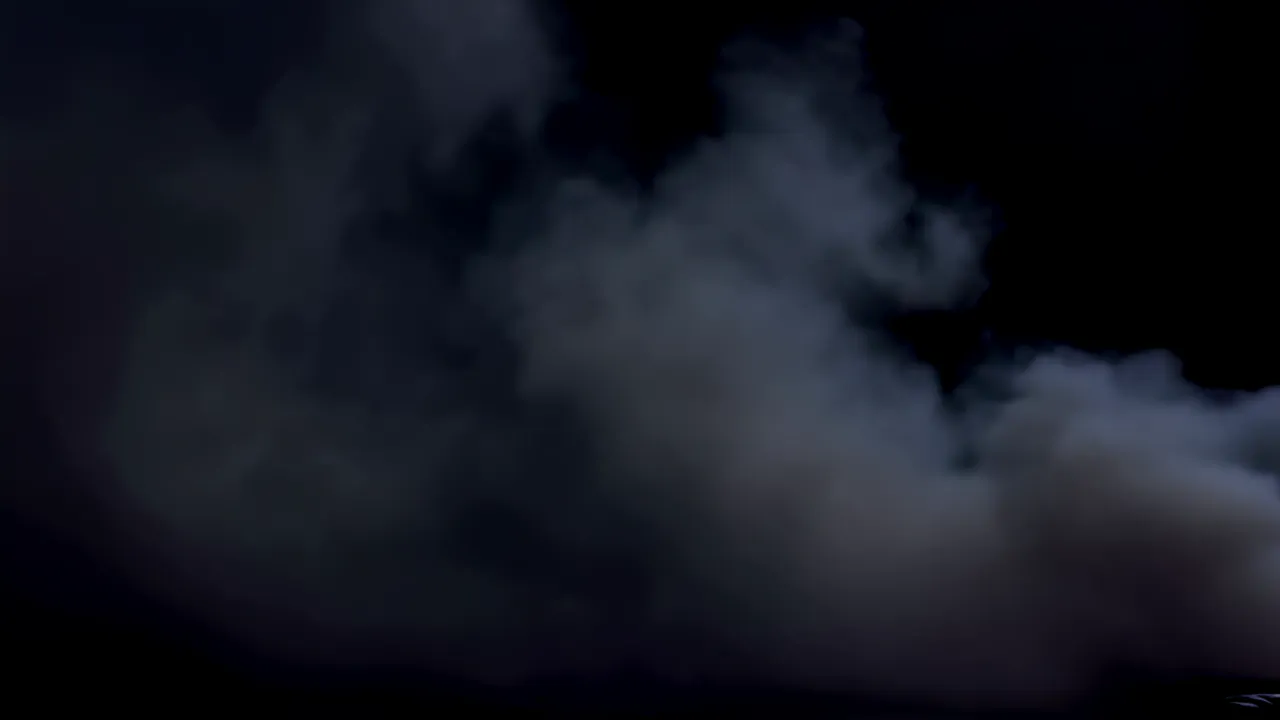 Dense Fog Wall Advancing Across a Black Background