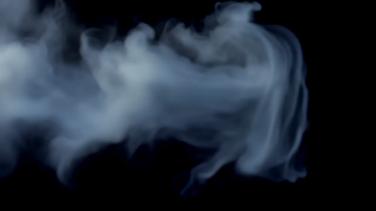Dense Fog Wall Advancing Against a Black Background