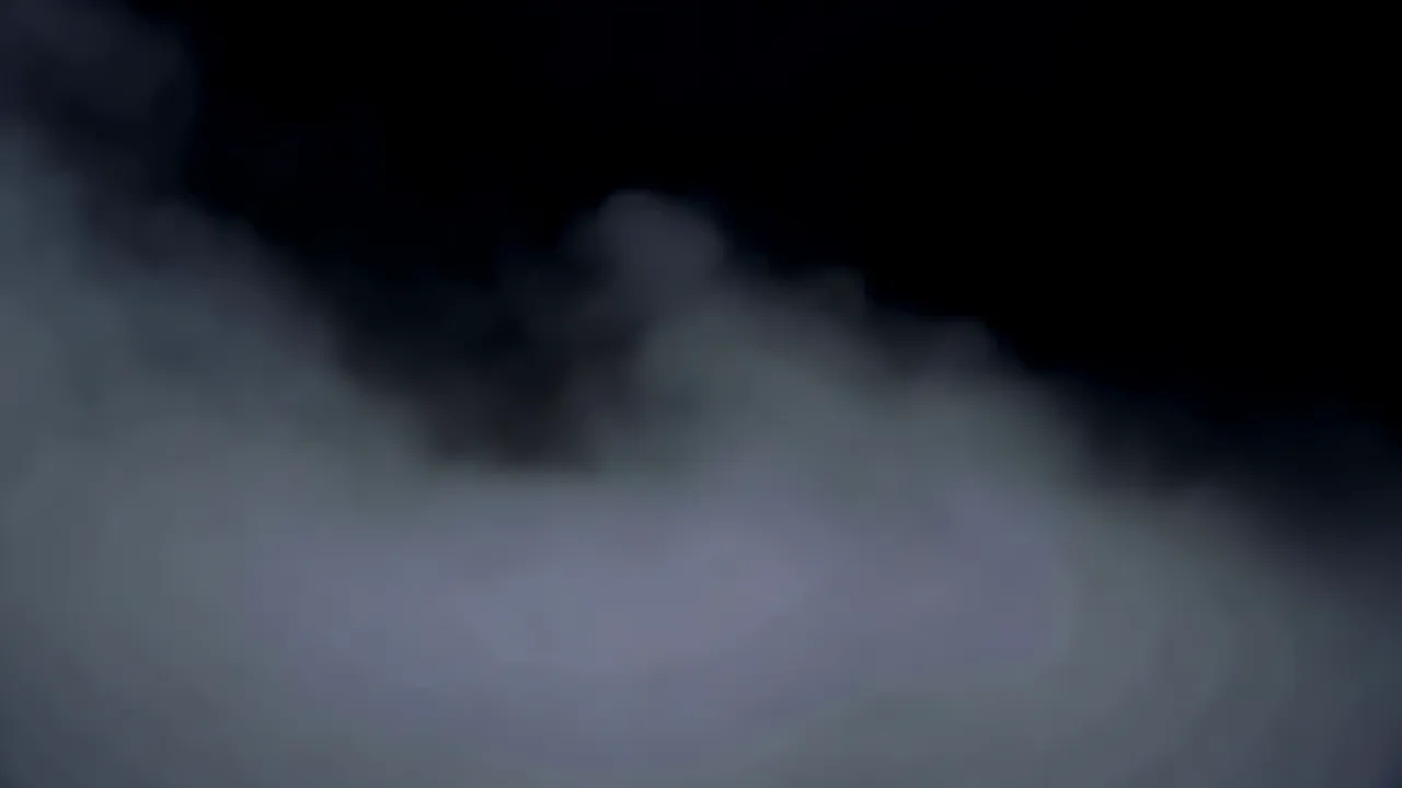 Dense Ground Fog Rolling Across a Dark Landscape