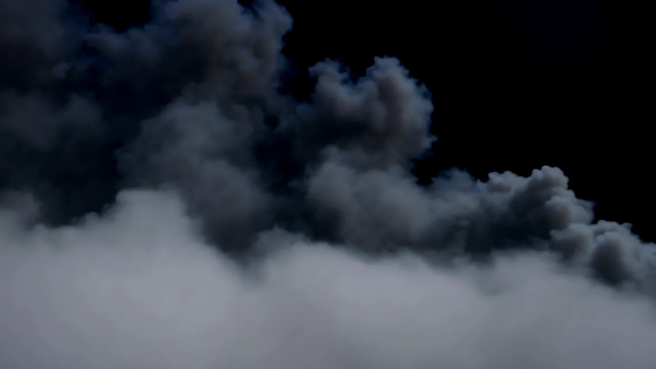 Dense Ground Fog Rolling Across the Frame