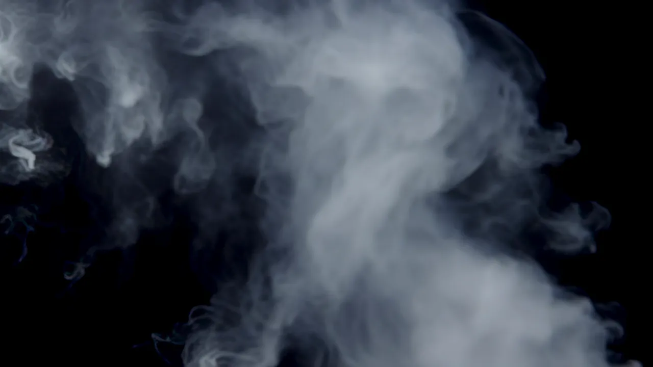 Dense White Smoke Filling Frame from One Side