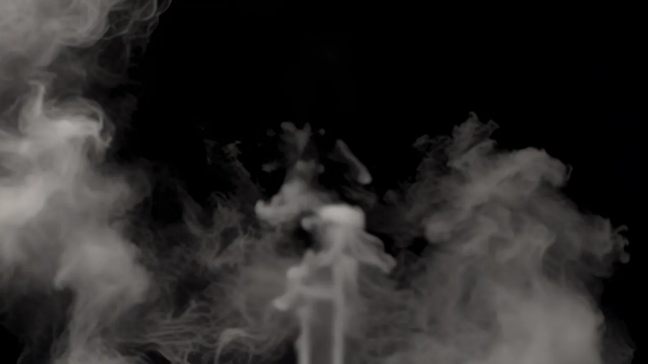 Dense White Smoke Filling Frame from One Side