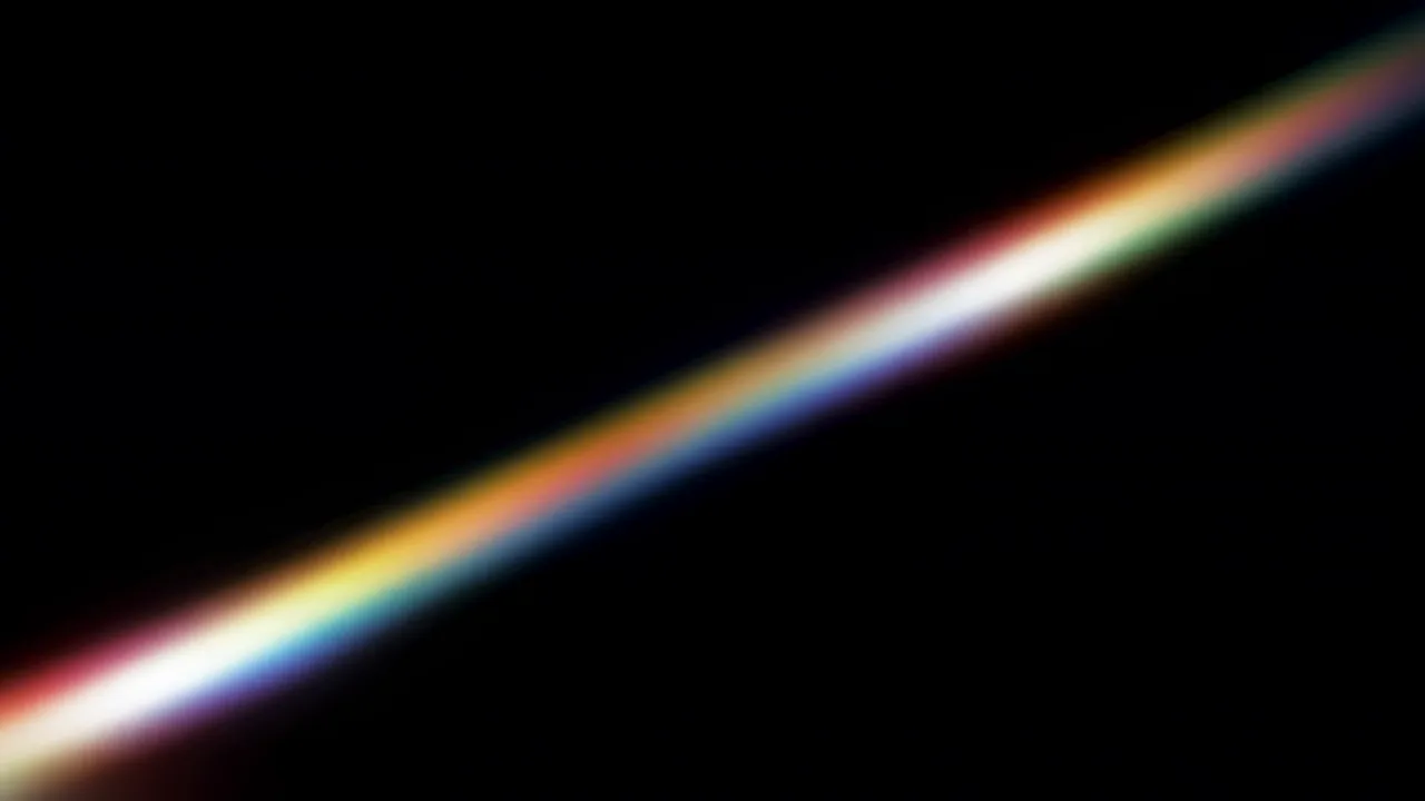 Diagonal Light Streak of White and Warm Orange