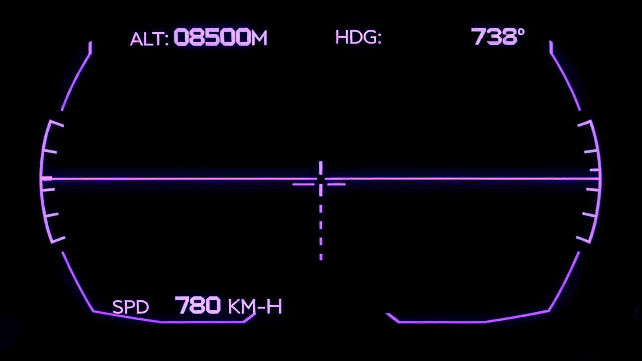 Digital Altitude and Speed Display with Calibration Indicators