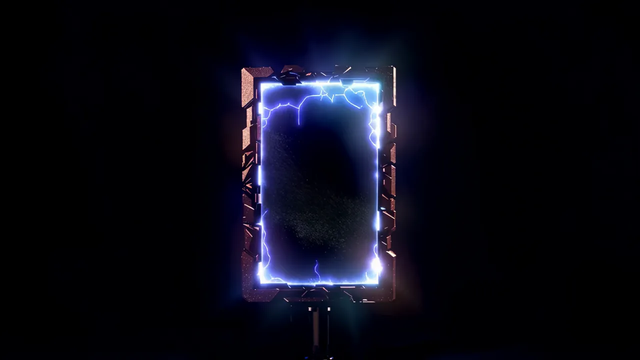 Dimensional Doorway with Crackling Energy