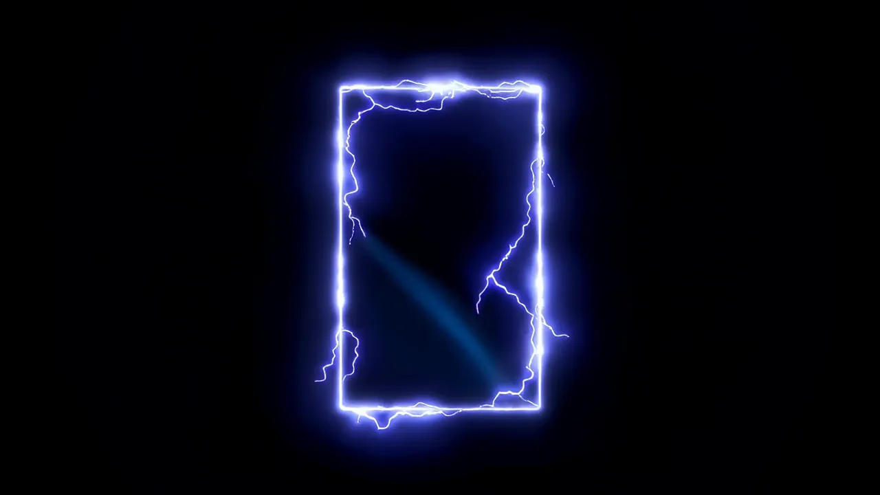 Dimensional Doorway with Energy Frame in Darkness