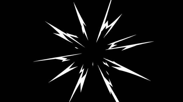 Dramatic 2D VFX Burst with Sharp White Energy