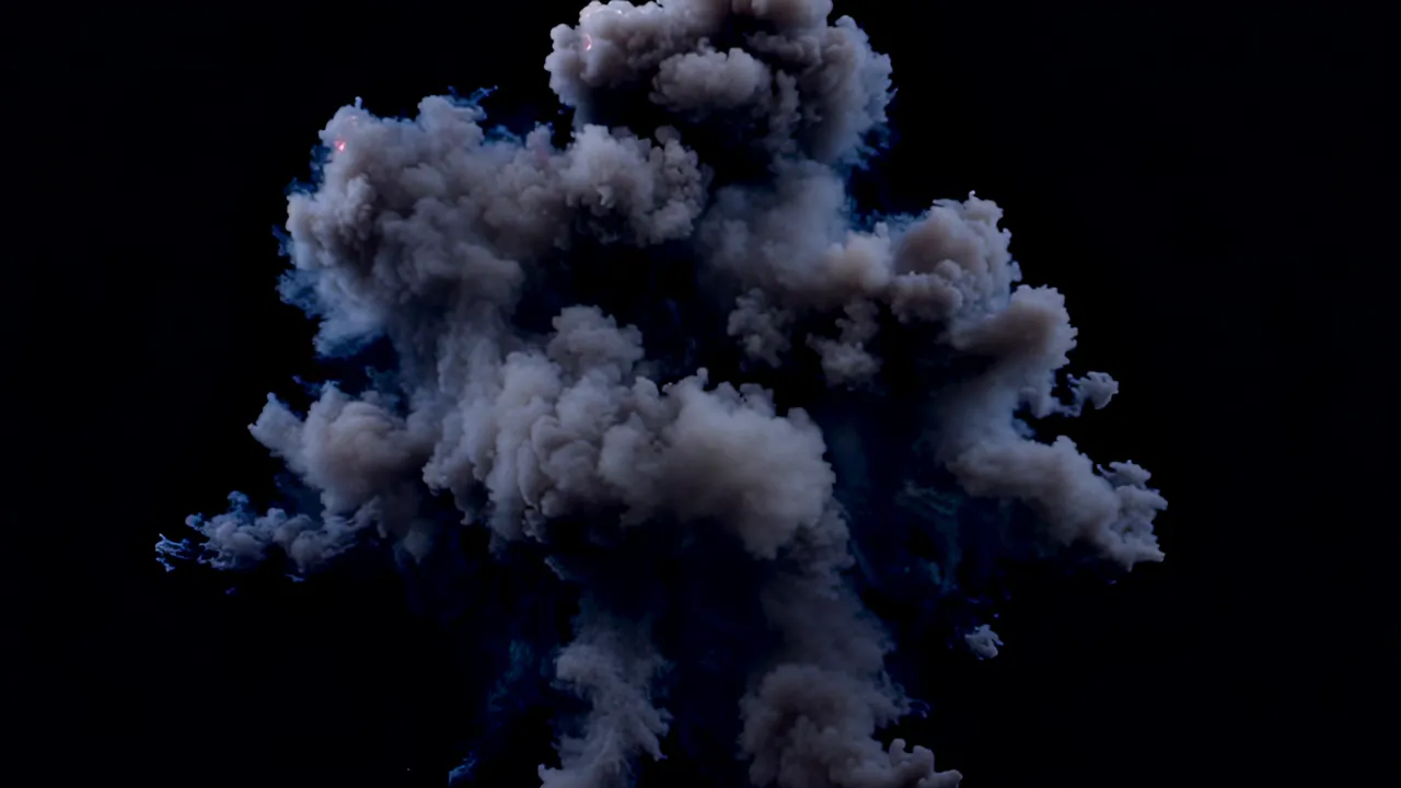 Dramatic Energy Burst Explosion with Shockwave Ring