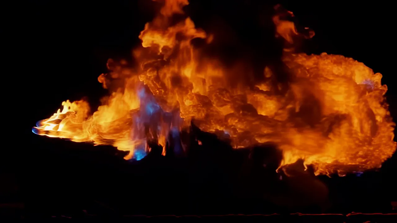 Dramatic Flames Filling the Frame