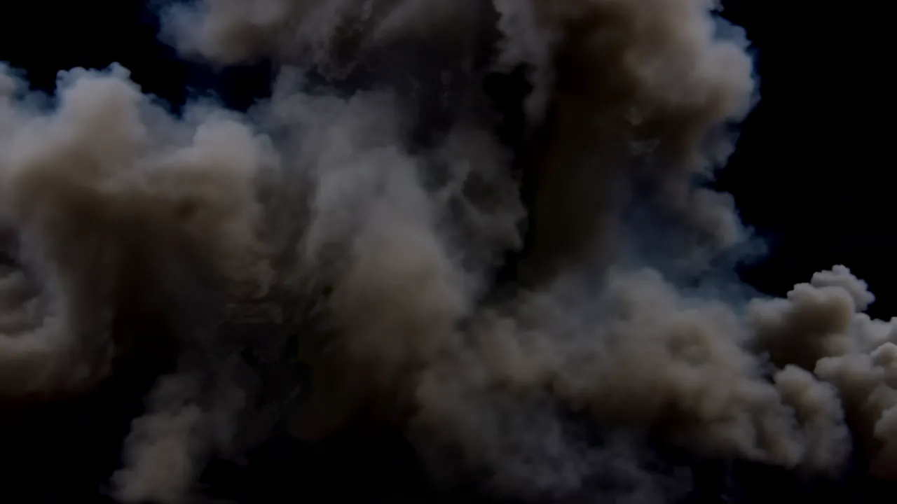 Dramatic Heavy Atmospheric Smoke Filling the Frame