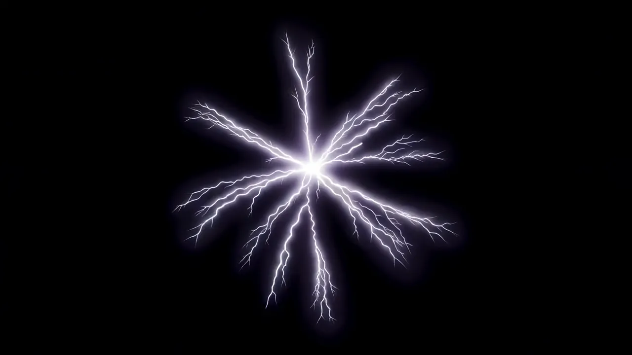 Dramatic Lightning Bolt Against a Dark Background