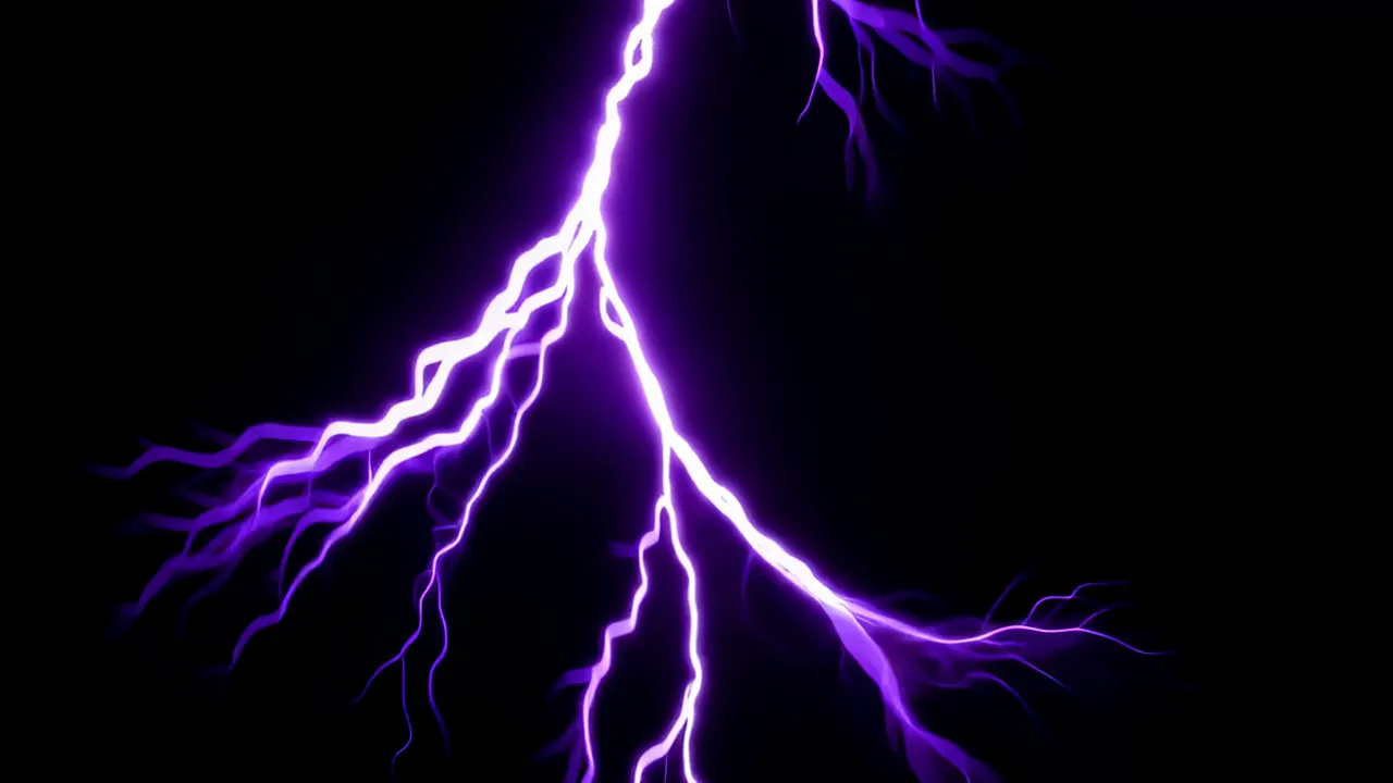 Dramatic Lightning Bolt Descending from Above