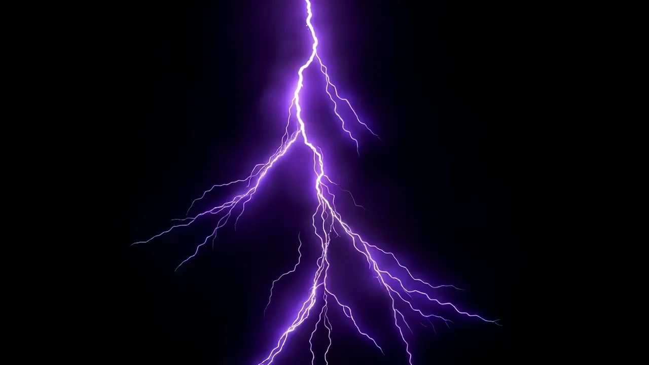 Dramatic Lightning Bolt Descending from the Sky