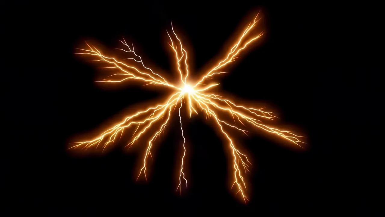 Dramatic Lightning Bolt Illuminating the Dark Sky