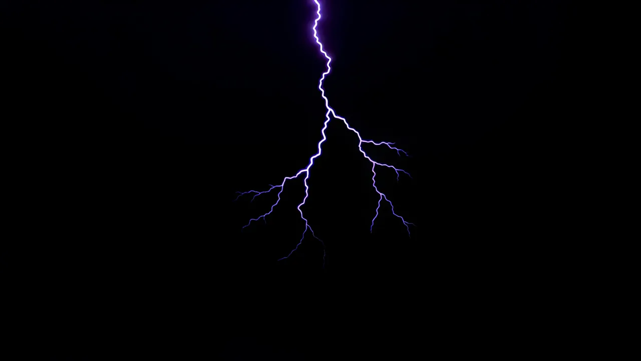 Dramatic Lightning Strike Illuminating the Dark Sky
