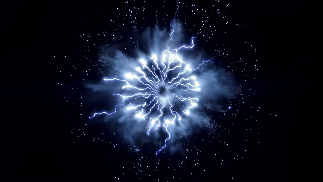 Dust and Debris Explosion Cloud Expanding Outward