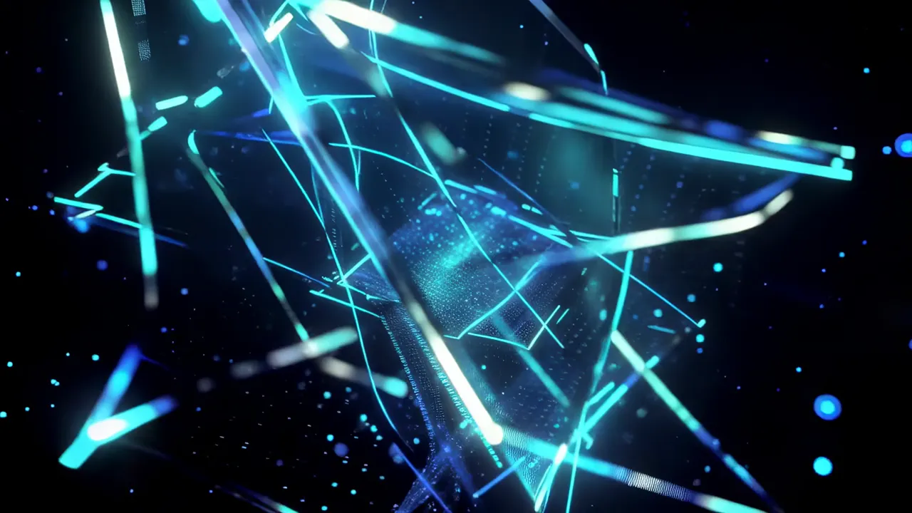 Dynamic Blue Light Fields in Deep Space Background