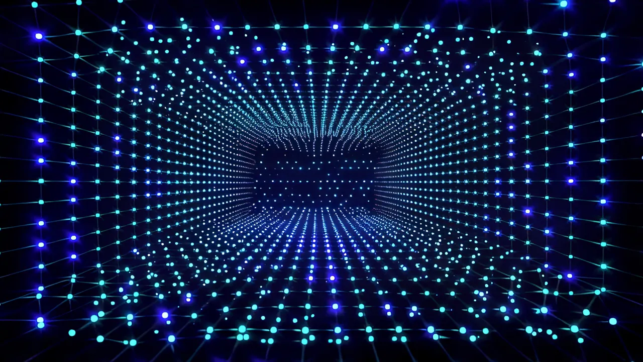 Dynamic Field of Light Points Shifting and Breathing