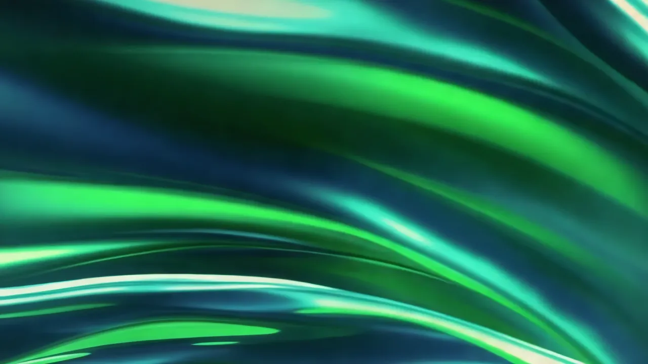 Dynamic Green Abstract Swirling Background