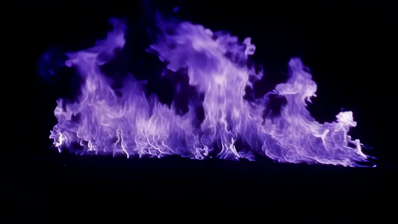 Dynamic Purple Flame Filling the Frame