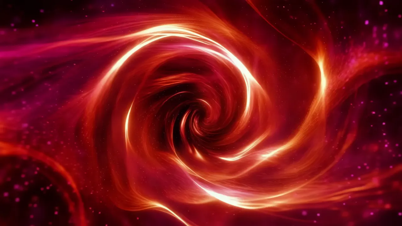 Dynamic Red Abstract Energy Swirl Background