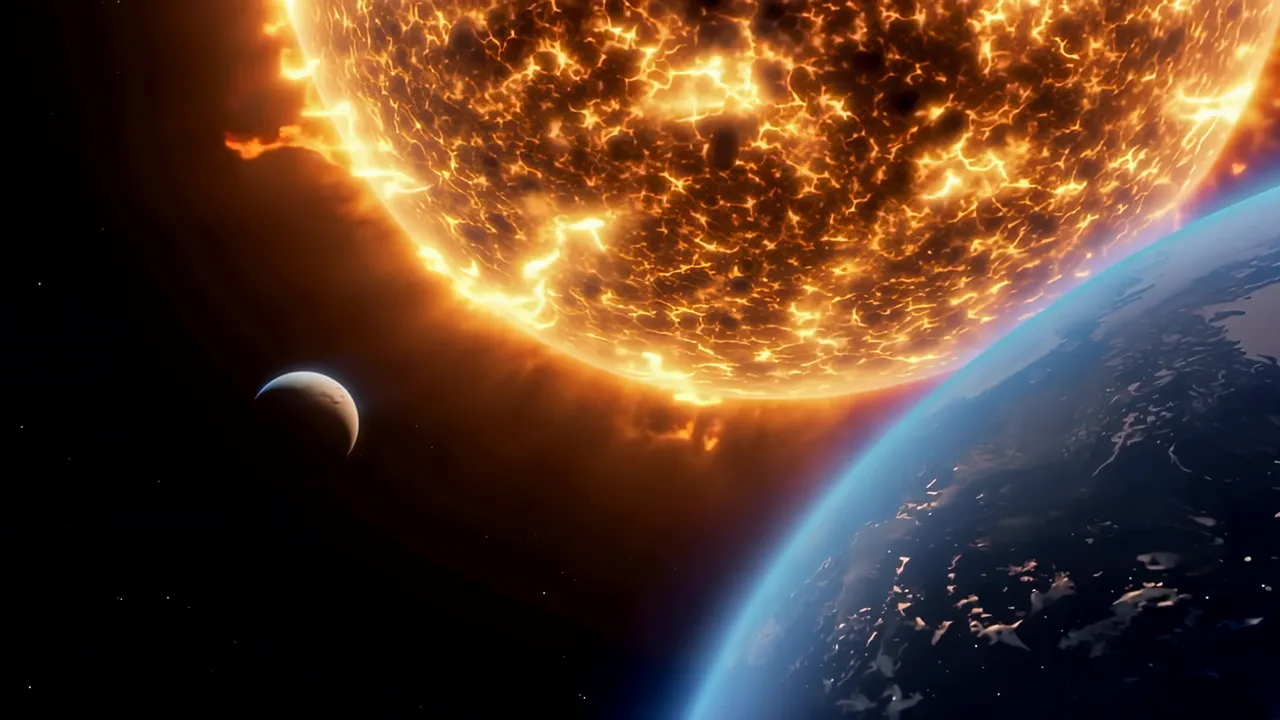 Earth's Atmosphere Viewed from Space with Luminous Edge