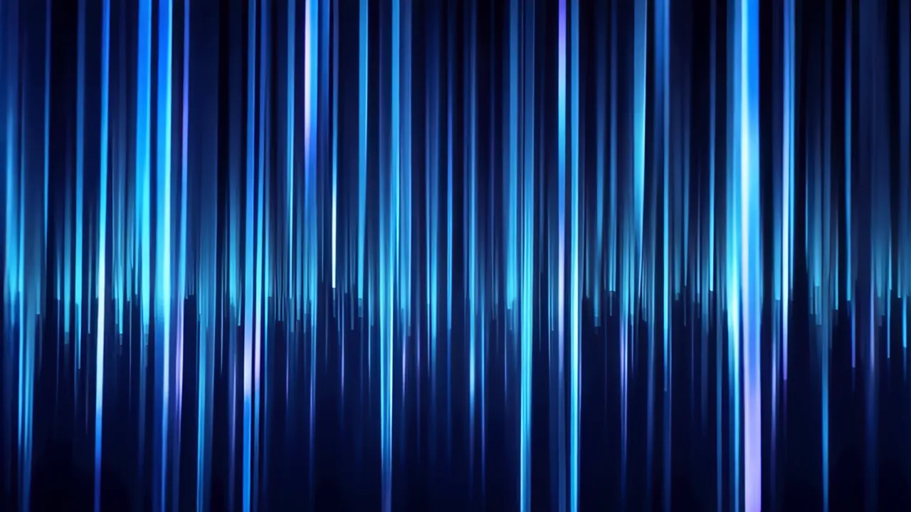 Electric Blue Light Filaments Flowing Gently