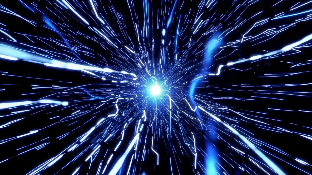 Electric Blue Light Filaments Spreading in All Directions