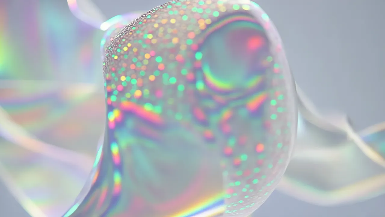 Ethereal Amorphous Forms with Rainbow Edges Evolving